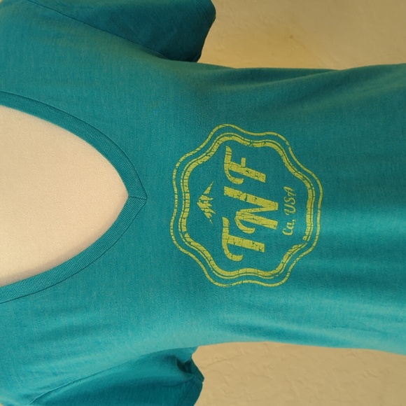 The North Face Blue Slim Fit Short Sleeve V Neck T-Shirt Size Medium - Picture 2 of 6